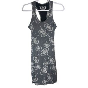Grey Soybu Floral Dress size Small With Shelf Bra Inside Lining